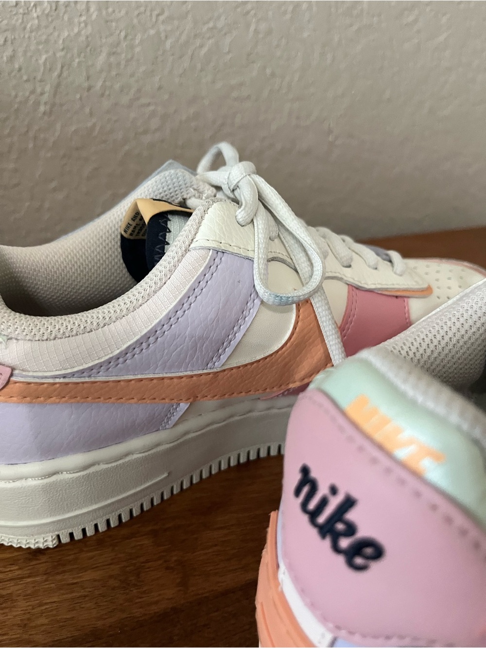 Nike Air Force 1 Shadow Orange Chalk Pink Glaze Size 7.5 - Picture 10 of 14
